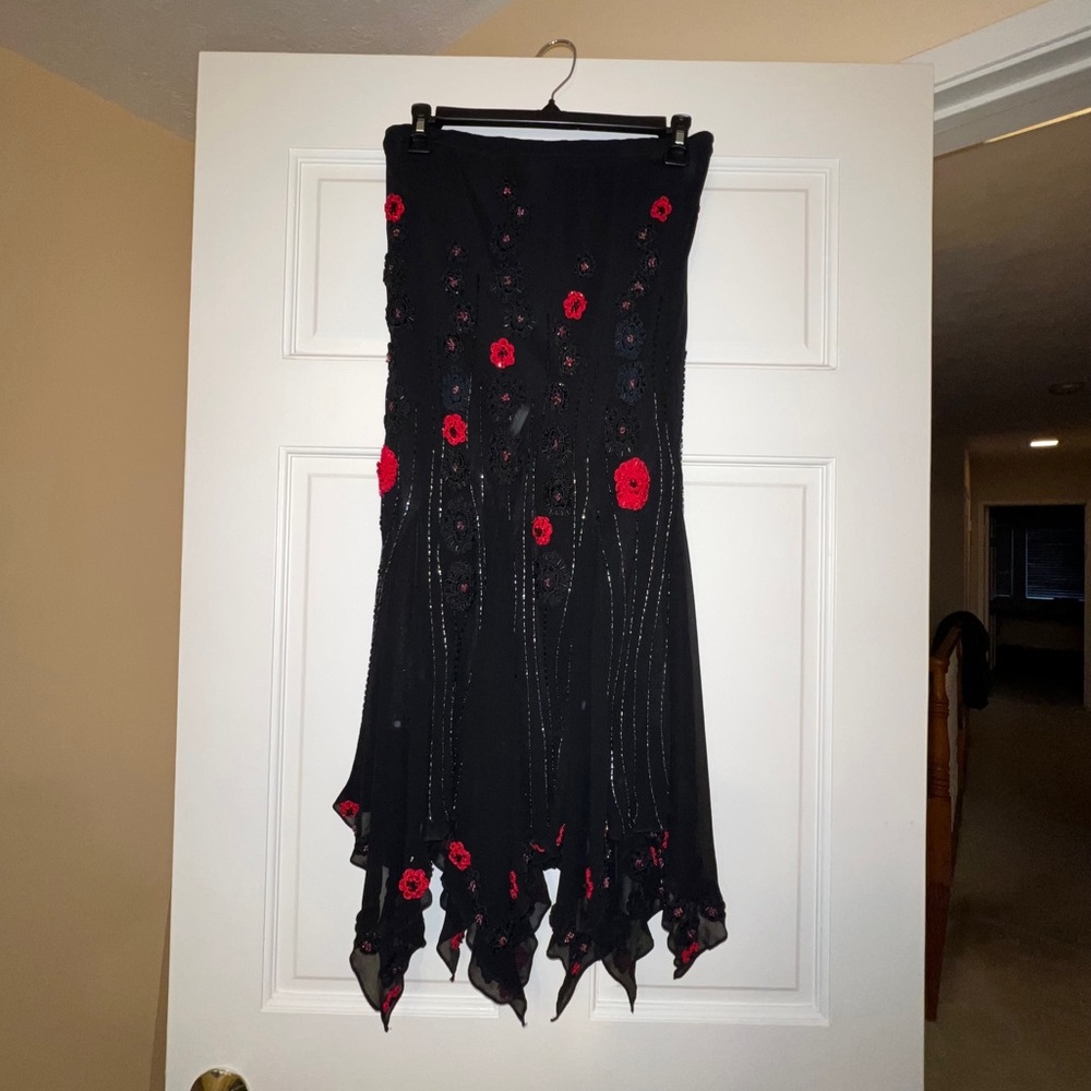 Sue Wong beaded silk skirt